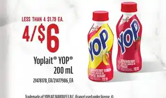 Loblaws YOPLAIT YOP , 200ML offer