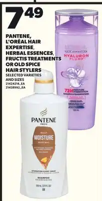 Loblaws PANTENE, L'OREAL HAIR EXPERTISE, HERBAL ESSENCES, FRUCTIS TREATMENTS OR OLD SPICE HAIR STYLERS offer