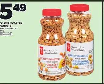 Loblaws PC DRY ROASTED PEANUTS, 700 G offer