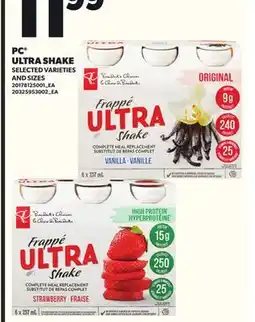 Loblaws PC ULTRA SHAKE offer