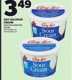 Loblaws GAY LEA SOUR CREAM 500ML offer