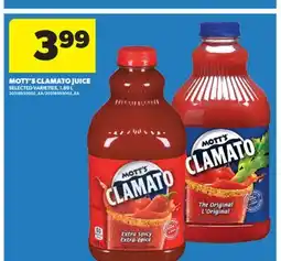 Real Canadian Superstore MOTT'S CLAMATO JUICE, 1.89 L offer