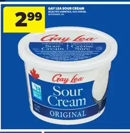 Real Canadian Superstore GAY LEA SOUR CREAM, 425/500 ML offer