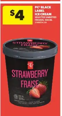 Real Canadian Superstore PC BLACK LABEL ICE CREAM, 500 ML offer