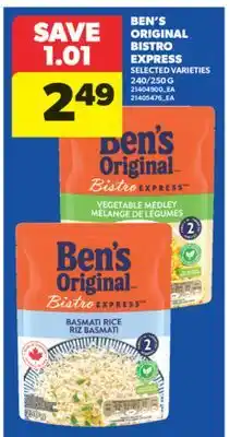 Real Canadian Superstore BEN'S ORIGINAL BISTRO EXPRESS, 240/250 G offer