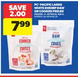 Real Canadian Superstore PC PACIFIC LARGE WHITE SHRIMP, 400 G offer