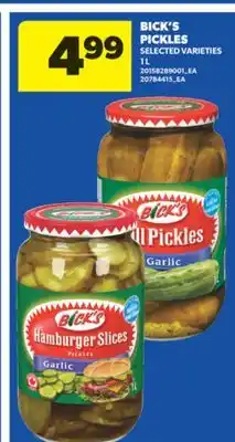 Real Canadian Superstore BICK'S PICKLES, 1 L offer