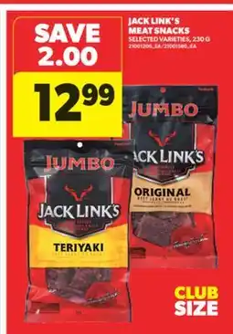 Real Canadian Superstore JACK LINK'S MEAT SNACKS, 230 G offer