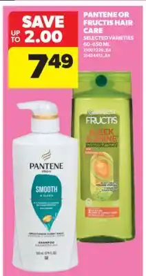 Real Canadian Superstore PANTENE OR FRUCTIS HAIR CARE, 60-650 ML offer