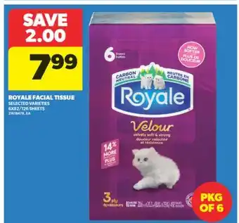 Real Canadian Superstore ROYALE FACIAL TISSUE, 6X82/126 SHEETS offer