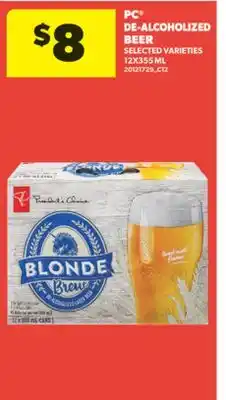 Real Canadian Superstore PC DE-ALCOHOLIZED BEER, 12X355 ML offer