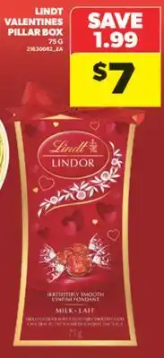 Real Canadian Superstore LINDT VALENTINES PILLAR BOX, 75 G offer