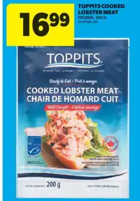 Real Canadian Superstore TOPPITS COOKED LOBSTER MEAT, 200 G offer