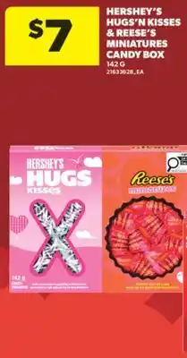 Real Canadian Superstore HERSHEY'S HUGS'N KISSES & REESE'S MINIATURES CANDY BOX, 142 G offer