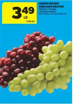 Real Canadian Superstore GREEN OR RED SEEDLESS GRAPES offer