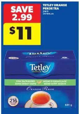 Real Canadian Superstore TETLEY ORANGE PEKOE TEA, 216' S offer