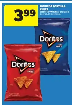 Real Canadian Superstore DORITOS TORTILLA CHIPS, 210/235 G offer