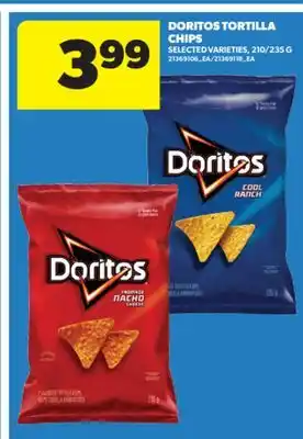 Real Canadian Superstore DORITOS TORTILLA CHIPS, 210/235 G offer