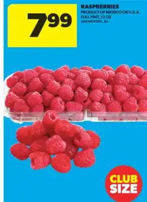 Real Canadian Superstore RASPBERRIES, 12 OZ offer