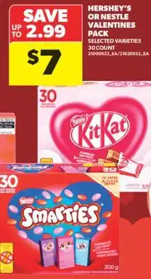 Real Canadian Superstore HERSHEY'S OR NESTLE VALENTINES PACK, 30 COUNT offer