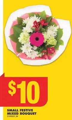 No Frills SMALL FESTIVE MIXED BOUQUET offer