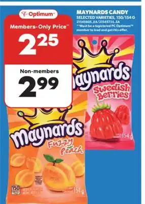 Real Canadian Superstore MAYNARDS CANDY, 150/154 G offer