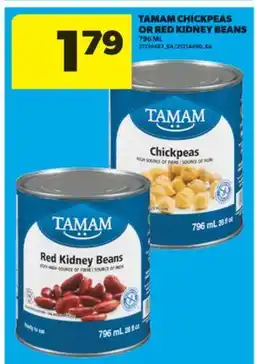 Real Canadian Superstore TAMAM CHICKPEAS OR RED KIDNEY BEANS, 796 ML offer