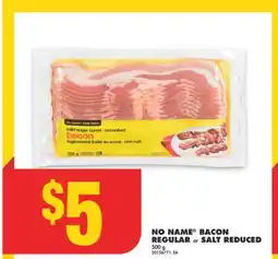 No Frills NO NAME BACON, 500 g offer