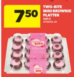 Real Canadian Superstore TWO-BITE MINI BROWNIE PLATTER, 400 G offer