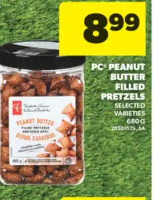 Real Canadian Superstore PC PEANUT BUTTER FILLED PRETZELS, 680 G offer