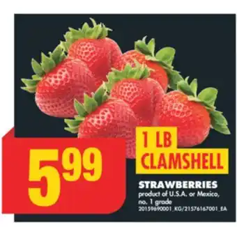 No Frills STRAWBERRIES, 1 LB CLAMSHELL offer