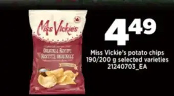 Real Canadian Superstore MISS VICKIE'S POTATO CHIPS, 190/200 G offer