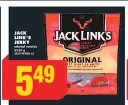 No Frills JACK LINK'S JERKY, 65-81 g offer