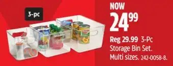 Canadian Tire Dial 3-Pc Storage Bin Set offer