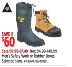 Canadian Tire Men's Safety Work Or Rubber Boots offer