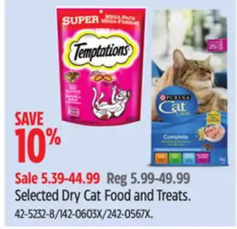 Canadian Tire Selected Dry Cat Food and Treats offer