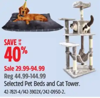 Canadian Tire Petco Selected Pet Beds and Cat Tower offer