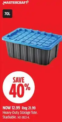 Canadian Tire Heavy-Duty Storage Tote. Stackable offer