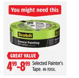 Canadian Tire Selected Painter's Tape offer