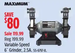 Canadian Tire Variable-Speed 6˝ Grinder, 2.5A offer