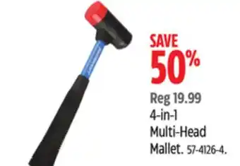 Canadian Tire Mastercraft 4-in-1 Multi-Head Mallet offer