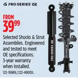 Canadian Tire PRO-SERIES OE Selected Shocks & Strut Assemblies offer