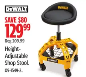 Canadian Tire DEWALT Height- Adjustable Shop Stool offer