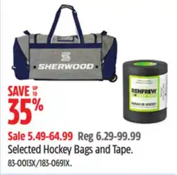 Canadian Tire SHERWOOD Selected Hockey Bags and Tape offer