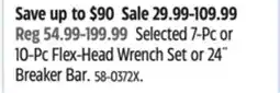 Canadian Tire MAXIMUM Selected 7-Pc or 10-Pc Flex-Head Wrench Set or 24 Breaker Bar offer