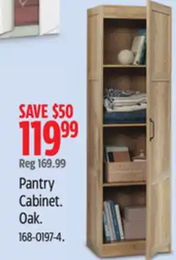 Canadian Tire Pantry cabinet oak offer