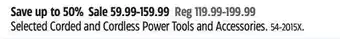 Canadian Tire Mastercraft Selected Corded and Cordless Power Tools and Accessories offer