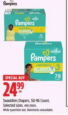 Canadian Tire Swaddlers Diapers, 50-96 Count. Selected sizes offer