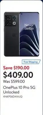 Walmart OnePlus 10 Pro 5G Unlocked offer