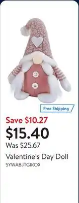 Walmart Valentine's Day Doll offer